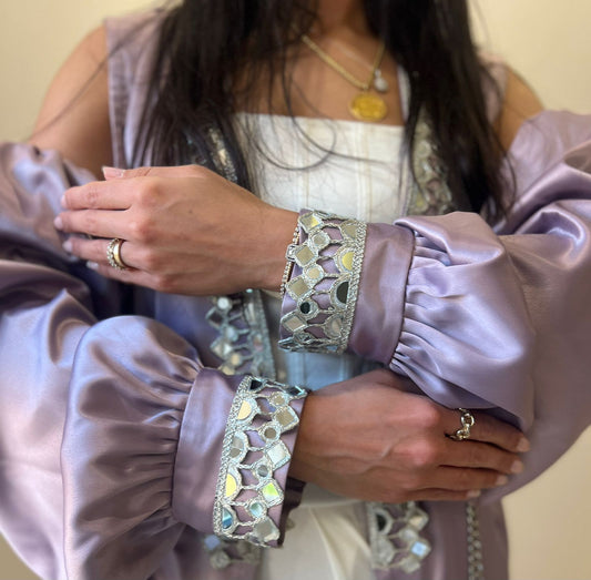 Lilac Off-Shoulder Kaftan